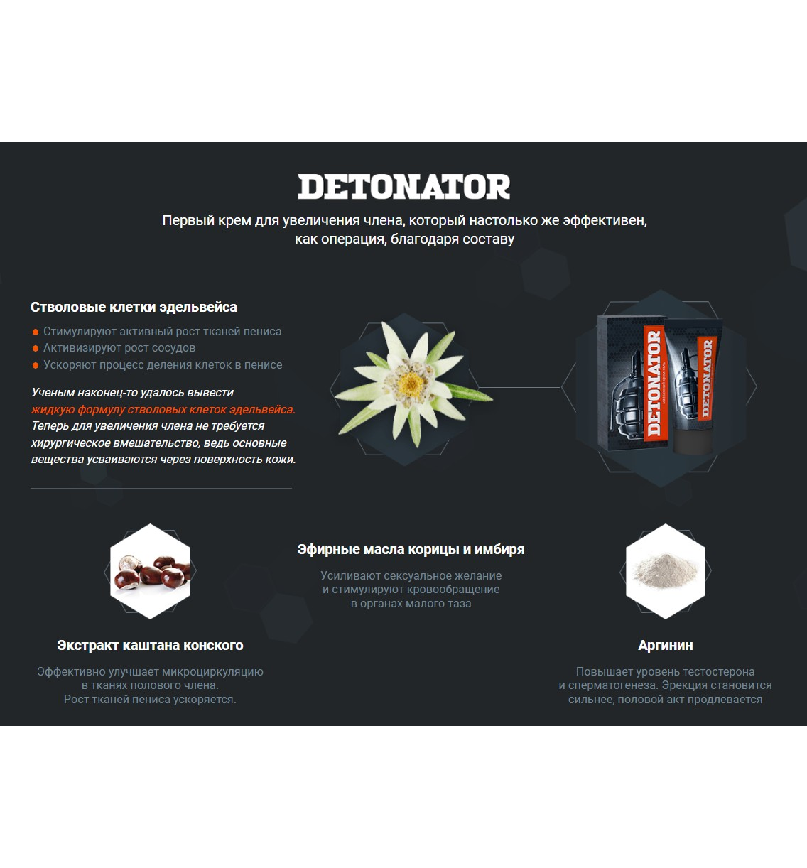 Можно ли кремом увеличить член - крем для увеличения члена DETONATOR