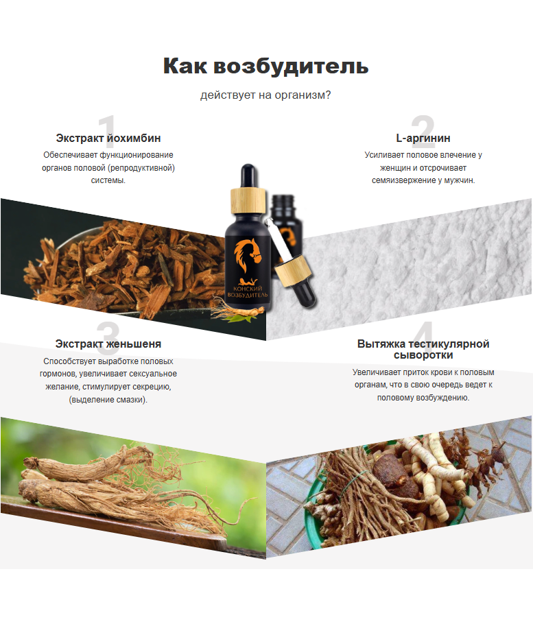 Конский возбудитель - капли для возбуждения - купить для женщин и мужчин