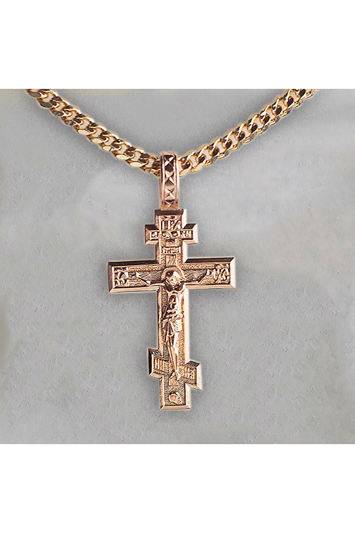 Изысканный комплект украшений JESUS 3 в 1: крестик с Иисусом, цепь и браслет