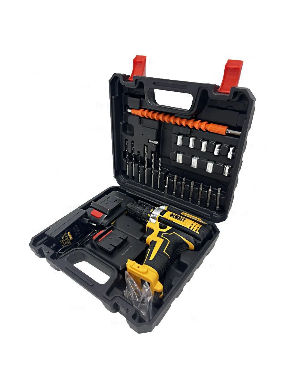 Шуруповерт DeWalt 12V с набором инструментов для ремонта