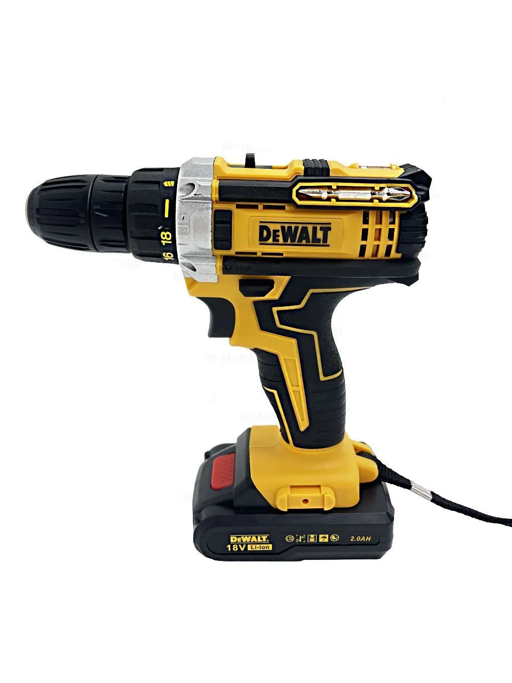 Шуруповерт DeWalt 12V с инструментами для дома и дачи