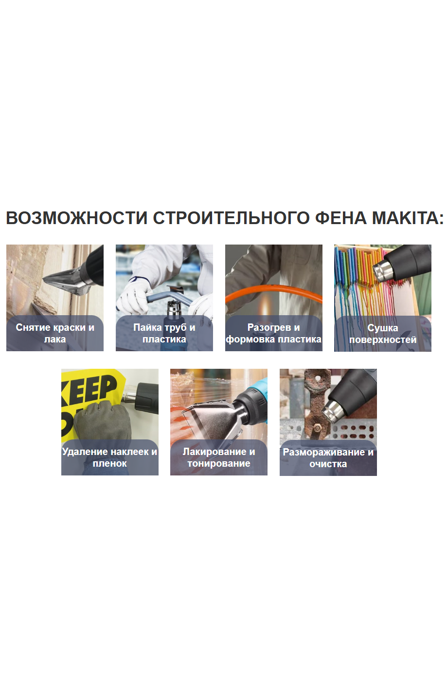 Строительные фены Makita — технические характеристики и рейтинг