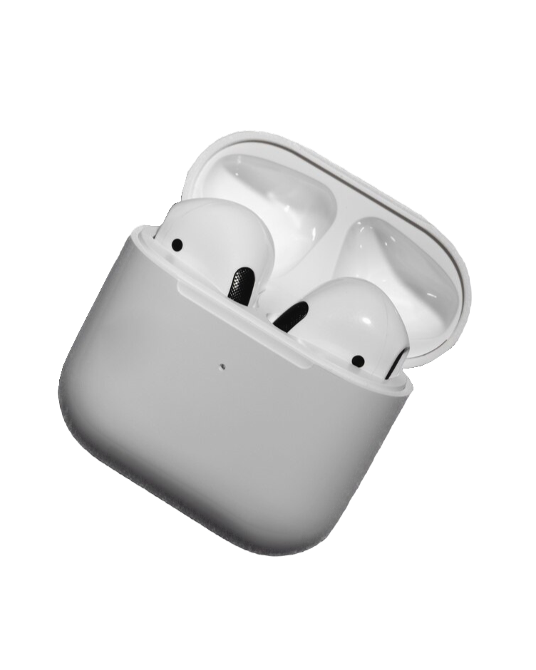 AirPods с Powerbank — вид сверху на комплект