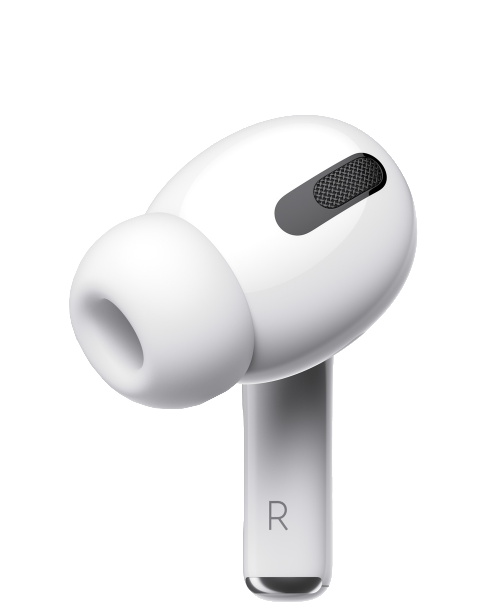 AirPods Pro вид сбоку, стильный дизайн