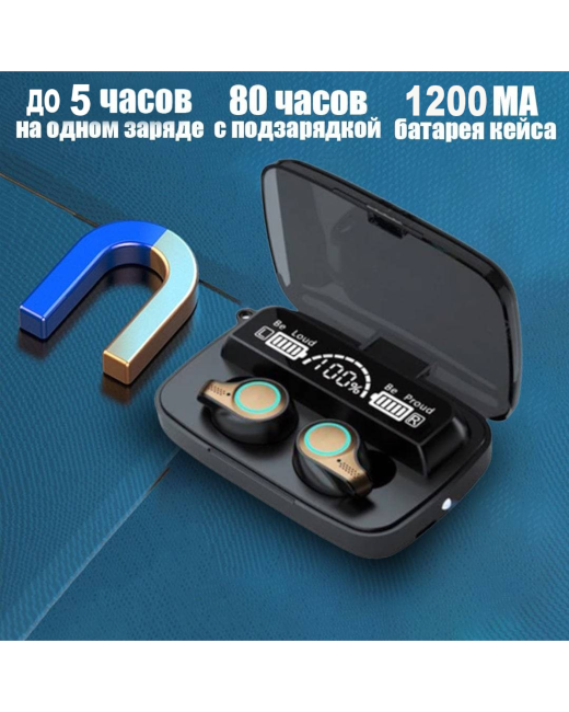 Наушники и Powerbank 2в1 — внешний аккумулятор с наушниками, вид сверху
