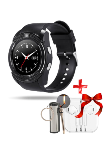 Smart Watch V8 — умные часы с вечной спичкой и наушниками в подарок