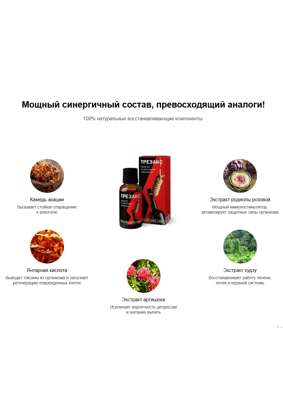 Трезакс — средство от алкогольной зависимости, капли для лечения пьянства