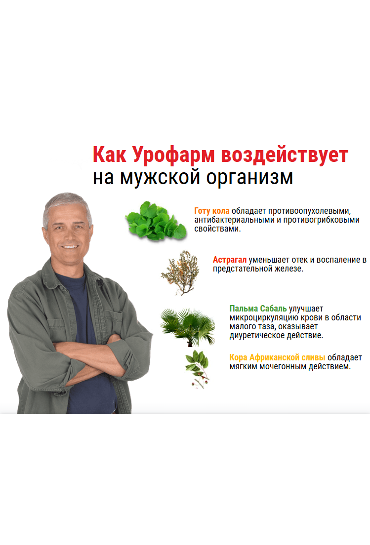 Лучшее средство  УРОФАРМ ПРОСТАТИТ - от простатита у мужчин купить