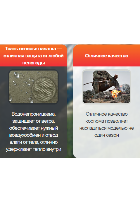 Брюки костюма Горка характеристики