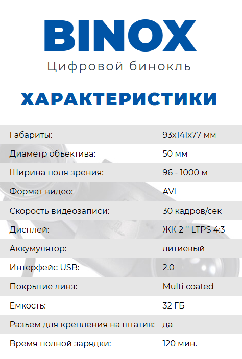 ATN BINOX HD аккумулятор и зарядка